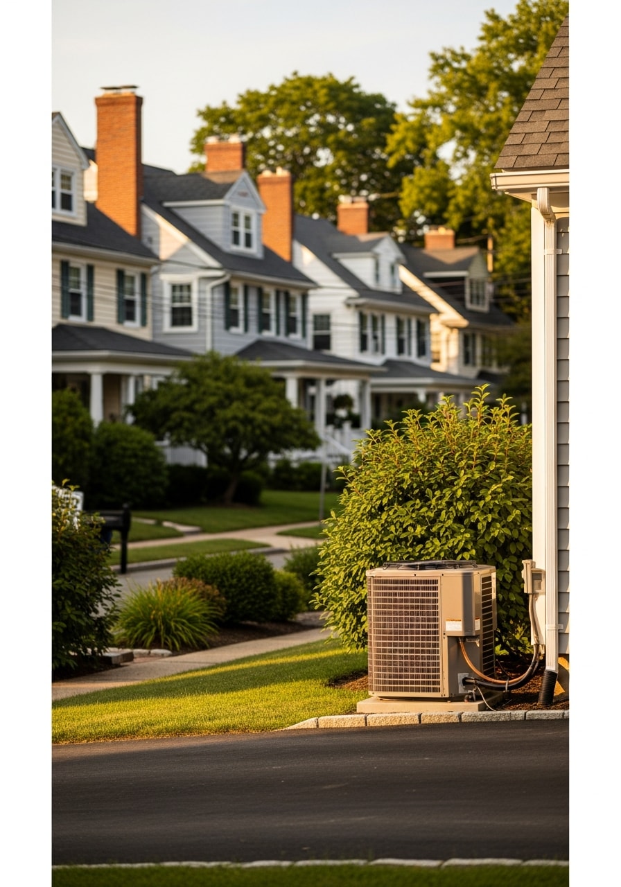 Residential neighborhood in New Rochelle showing typical home styles and street character.